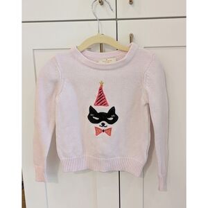 Kate Spade Pink Cat Party Sweater